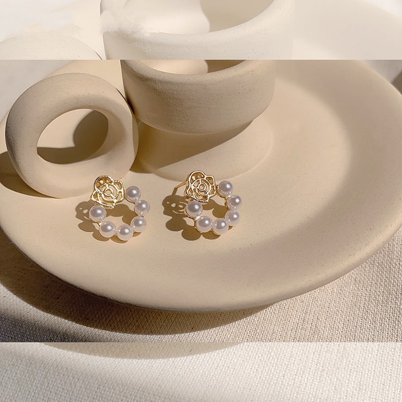 Bông tai ngọc trai nhân tạo bạc S925 sang trọng cao cấp phong cách thời trang Hàn Quốc cá tính xu hướng 2021