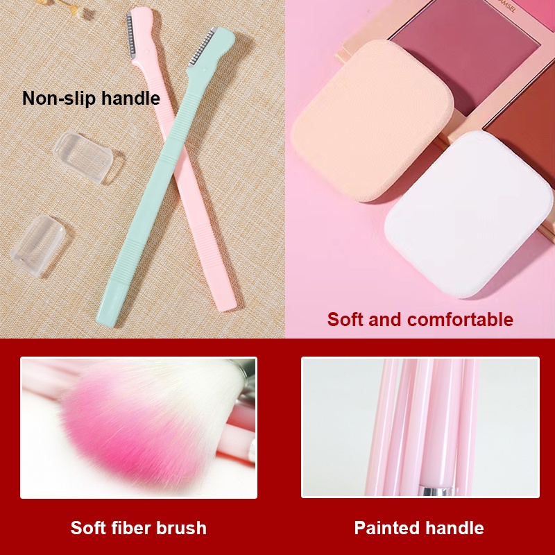 LAMEILA bộ trang điểm 17 sản phẩm Son môi+Mascara+kẻ mắt+Bàn chải trang điểm+Chất lỏng concealer+Lông mi clip+Lông mày dao+Nhãn bóng đĩa | BigBuy360 - bigbuy360.vn