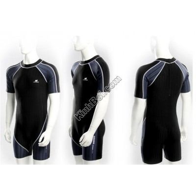 Bộ Bơi Áo Liền Quần CF-81 Đen Ghi | BigBuy360 - bigbuy360.vn