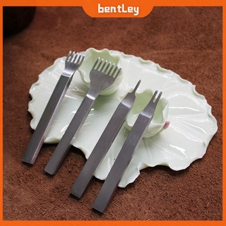 [IN STOCK/BEN] 4 Pcs/set 3/4/5/6mm Leather Craft Tools Hole Punches Lacing Stitching Punch Tool 1+2+4+6 Prong