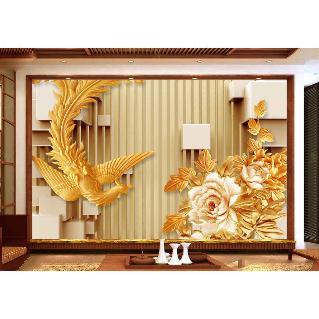 Tranh 3D Điêu khắc -phù điêu độ nét cao--vải lụa kim sa.