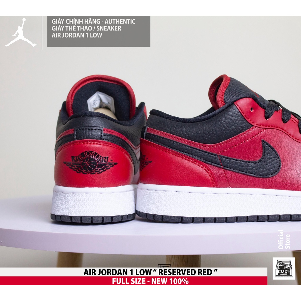 😘  Giày Air Jordan 1 Low ' Reverse Red '  - REAL AUTHETIC 100%
