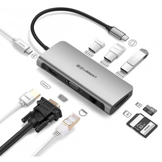 Mua HUB USB Type C To HDMI  VGA  USB 3.0  Lan  SD  USB-C Ugreen 40873