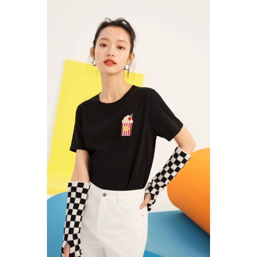 Áo thun nữ cao cấp cổ tròn GYZ chất vải cotton dày đẹp co giãn hàng đẹp chuẩn hình