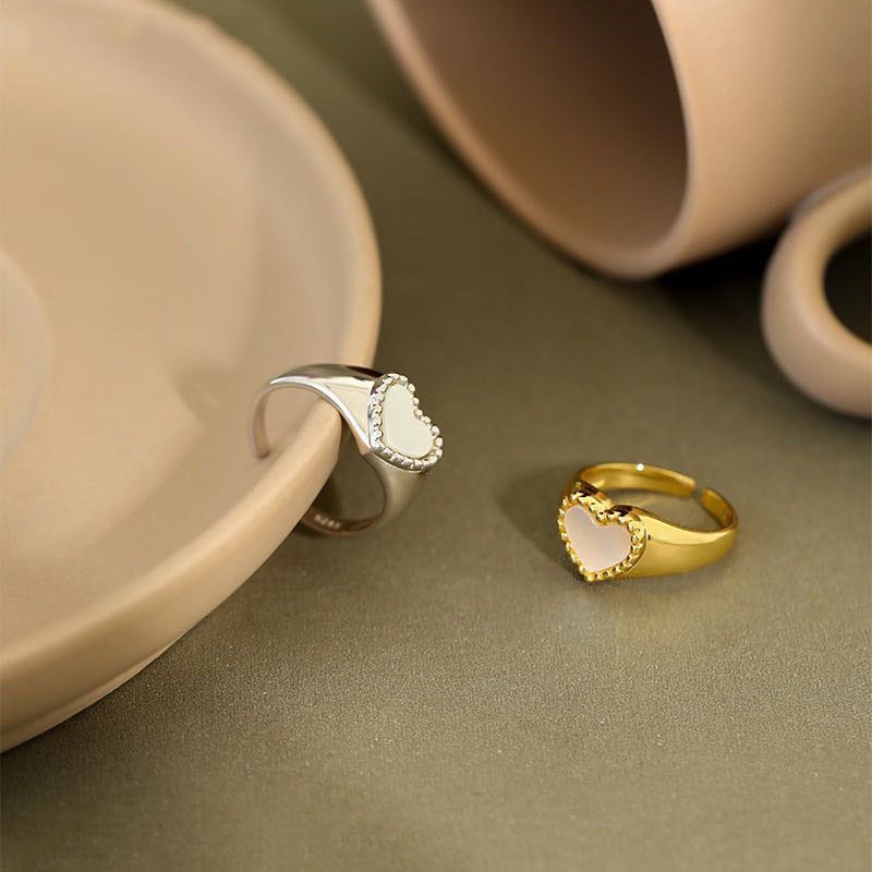 Nhẫn hở mạ điện bằng vỏ sò phong cách Hàn Quốc sang trọng cho nữ