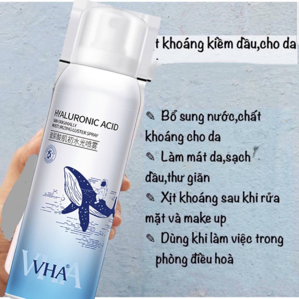 Xịt Khoáng VHA cung cấp độ ẩm cho da và làm dịu da, làm tươi mới làn da Nội địa trung 150ml ZUZU