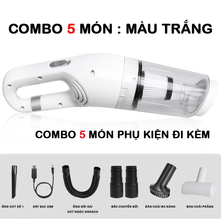 Máy Hút Bụi Cầm Tay Không Dây CÔNG SUẤT LỚN 15000Pa , Máy Hút Bụi Sàn Nhà, Ô tô Vacuum Cleaner  120W - Mẫu nâng cấp 2021