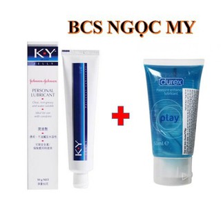 BÔI TRƠN ÂM ĐẠO Combo gel Durex KY + gel Durex Play loại 50g