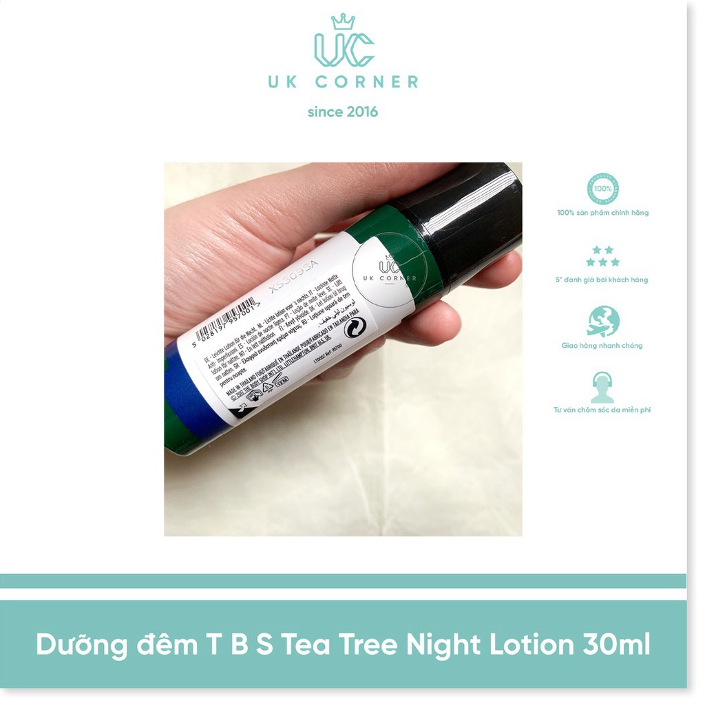 [Mã chiết khấu giảm giá khách sỉ mỹ phẩm chính hãng] Dưỡng đêm The Body Shop Tea Tree Night Lotion 30mL