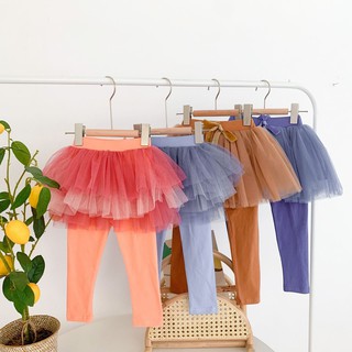 Quần legging liền chân váy tutu bồng bềnh cực xinh cho bé