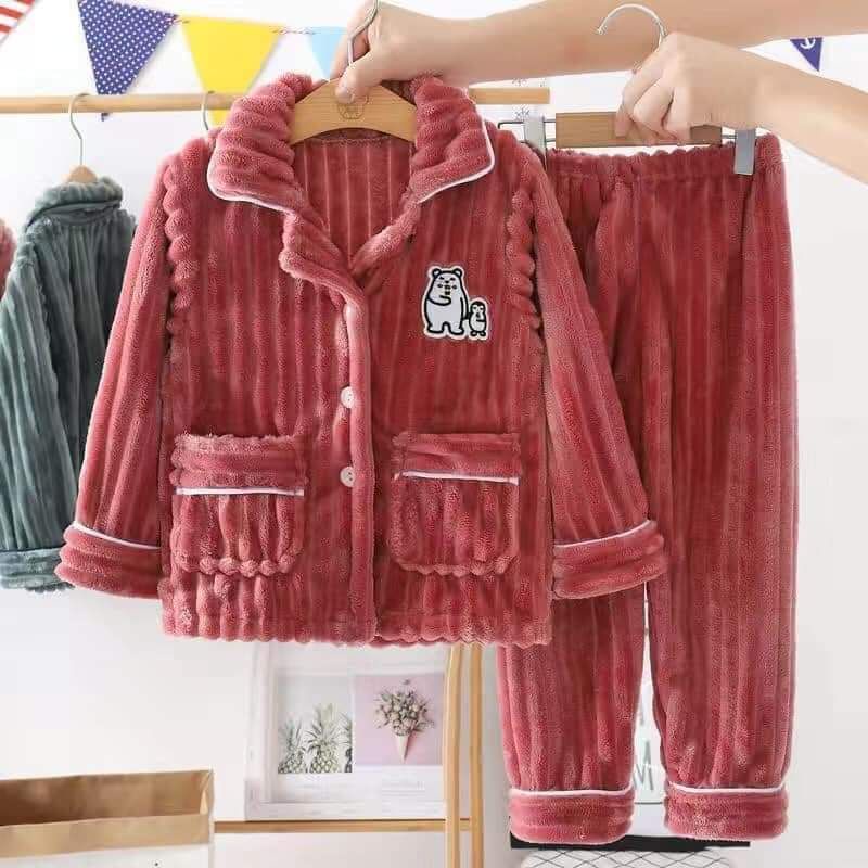 BỘ PIZAMA LÔNG NHUNG sz đại hàng QC