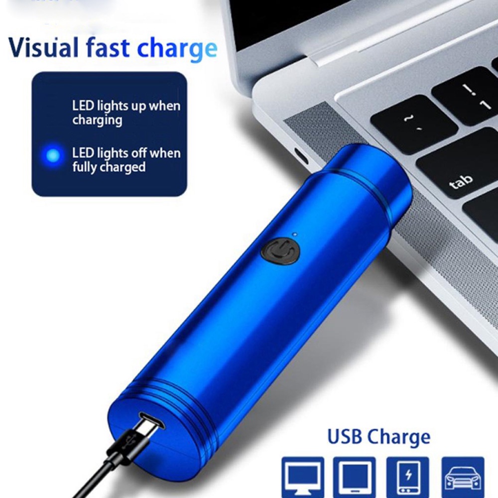 Máy Cạo Râu Mini Một Đầu Qipin Kèm Dây Cáp Sạc USB Tiện Dụng Cho Nam
