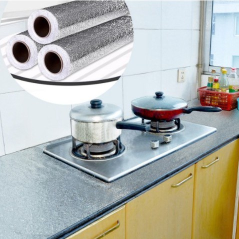CUỘN GIẤY BẠC DÁN BẾP CÁCH NHIỆT GIỮ GÌN SẠCH SẼ CHỐNG THẤM DẦU, THẤM NƯỚC  - BỀN ĐẸP.