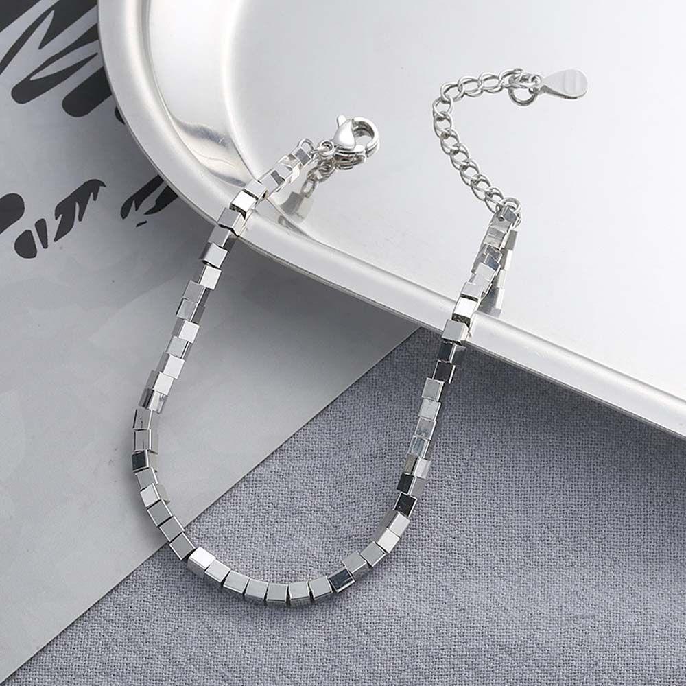 Vòng Tay Chuỗi Hạt Vuông VANES1 Thời Trang|Vòng Tay Hình Học Nhiều Màu Sắc Cá Tính