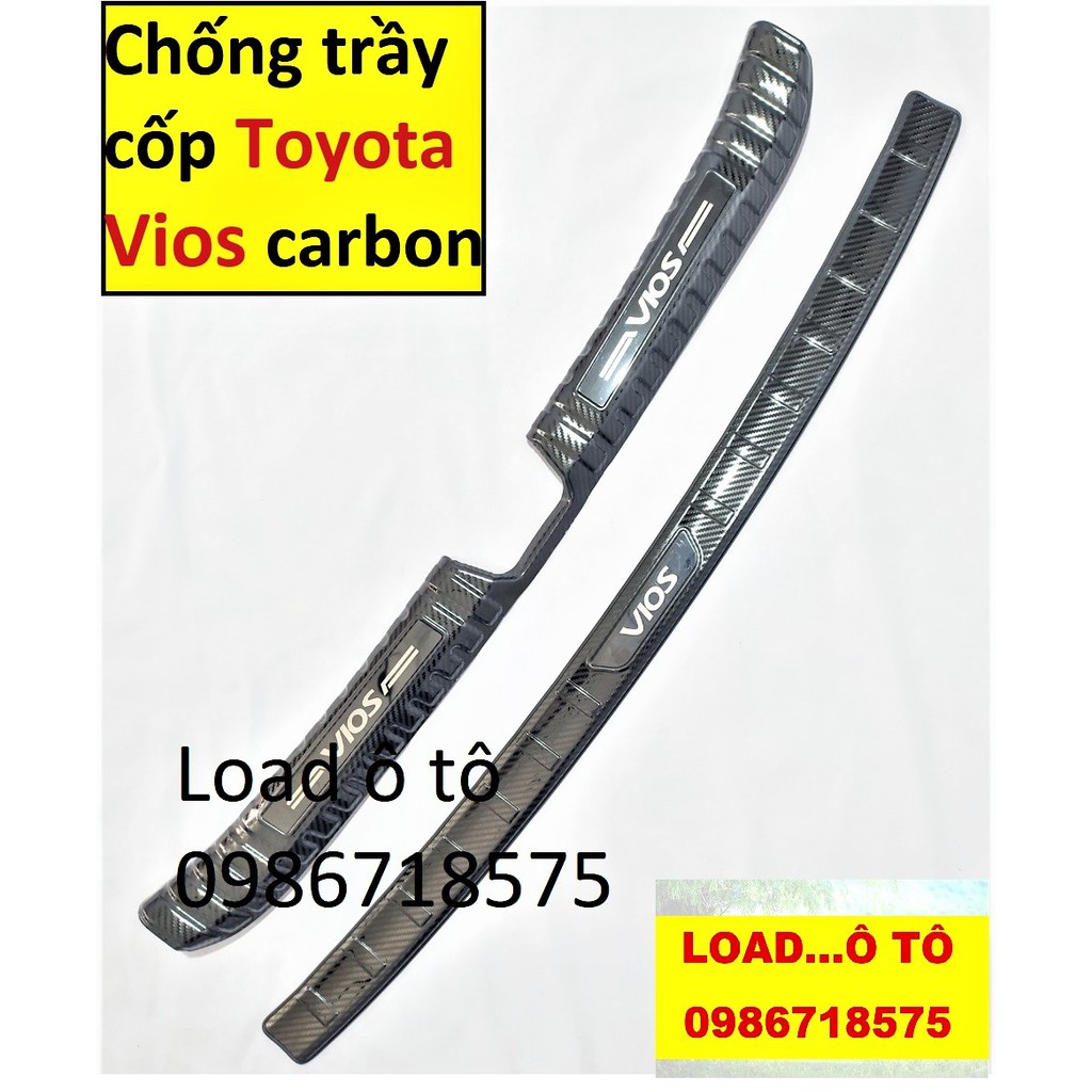 Chống Trầy Cốp Toyota Vios 2023-2019 Vân Carbon Cao Cốp trong, ngoài