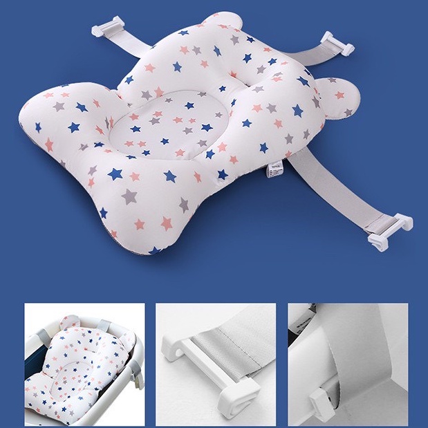 Chậu tắm cho bé sơ sinh,Thau tắm gấp gọn kèm phao, chống trượt cho trẻ sơ sinh (Size To 79Cm)