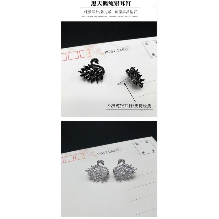 Đôi Khuyên Tai Hình Thiên Nga Phong Cách Hàn Quốc Thời Trang Cho Nữ