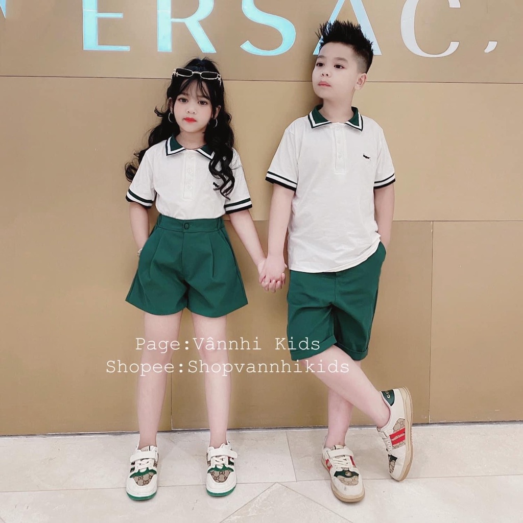 Cặp bộ La cốt xanh cho bé