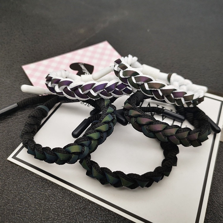 Vòng tay LWCC kiểu dệt phản quang thời trang cho cả nam và nữ