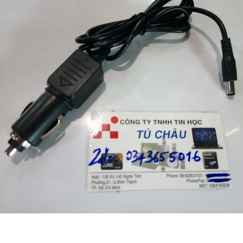 Dây cáp sạc trên Ô tô: Đầu tẩu thuốc sạc 12V - 24V trên Ô tô - Chuẩn cắm 5.5mm