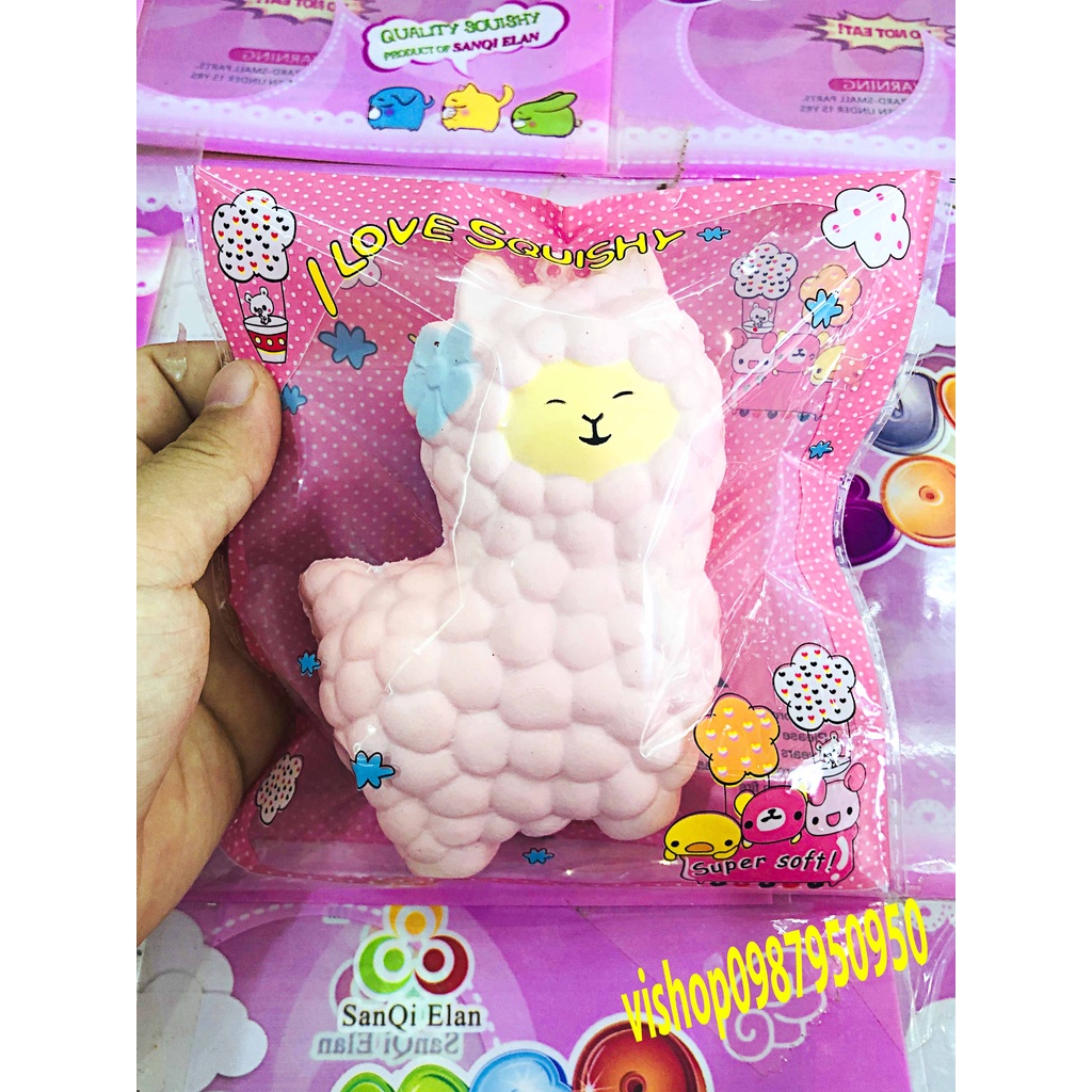 Squishy Lớn JUMBO Hình Con Cừu Màu Hồng Đồ Chơi Xốp Giảm Stress Hình mềm mịn dễ Thương đàn hồi Cho Bé