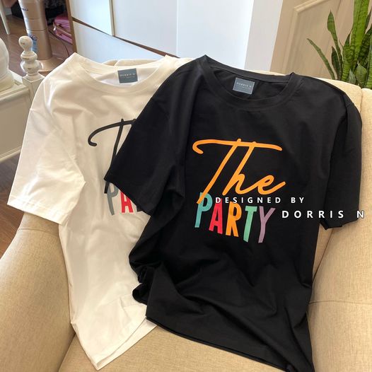 [Mã DORRT8250 giảm 250k] Áo thun THE PARTY cotton 100% form rộng co giãn 4 chều trẻ trung hiện đại năng động dễ phối đồ
