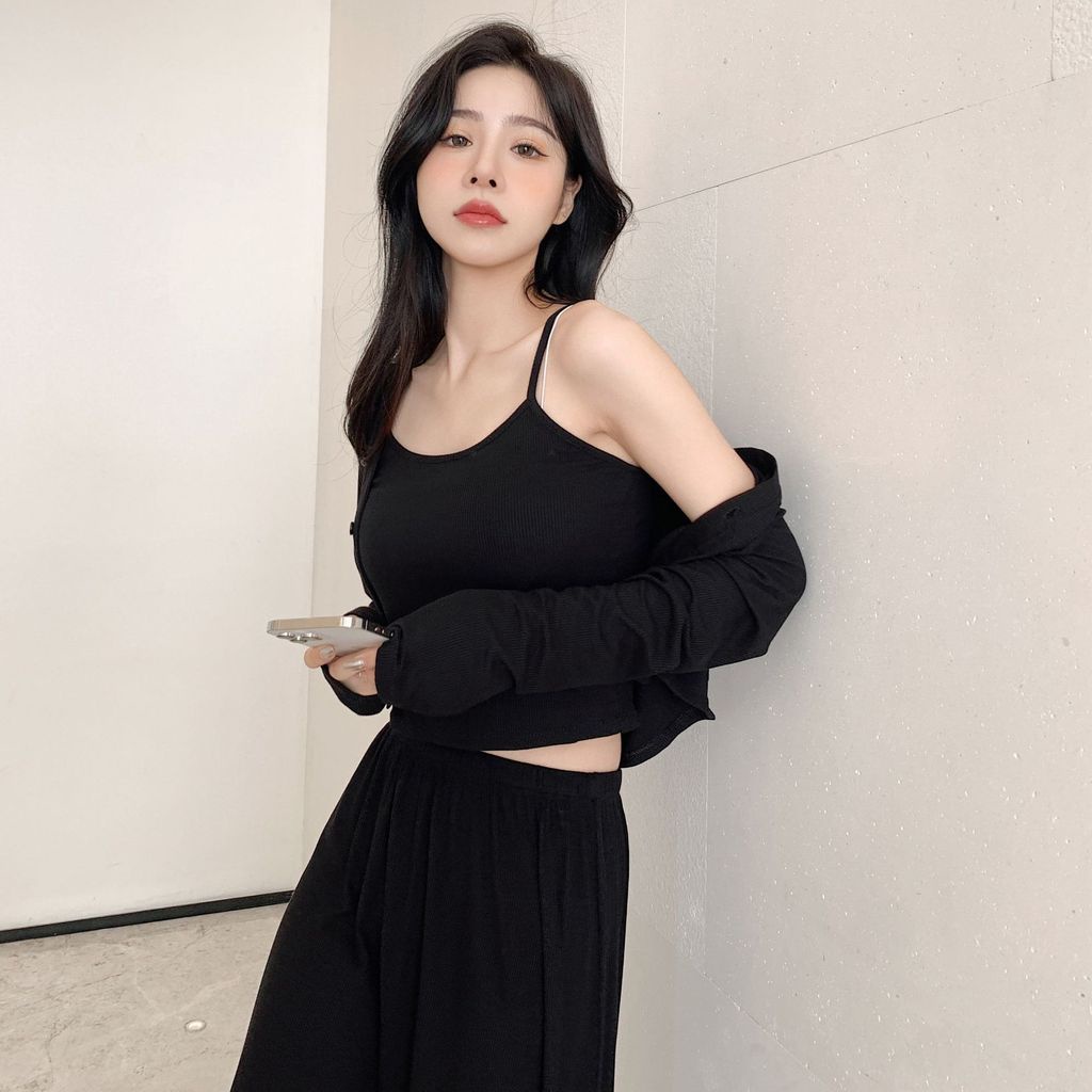 Bộ Đồ Ngủ 3 Món Tay Dài Thời Trang Thu Đông Chất Lượng Cao Mới