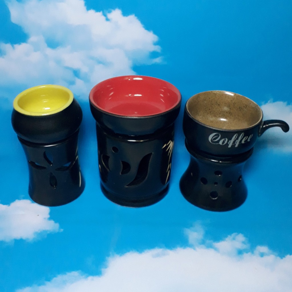 Đèn Xông Tinh Dầu Đốt Bằng Nến Chén Rời To Gốm Bát Tràng- Better Life