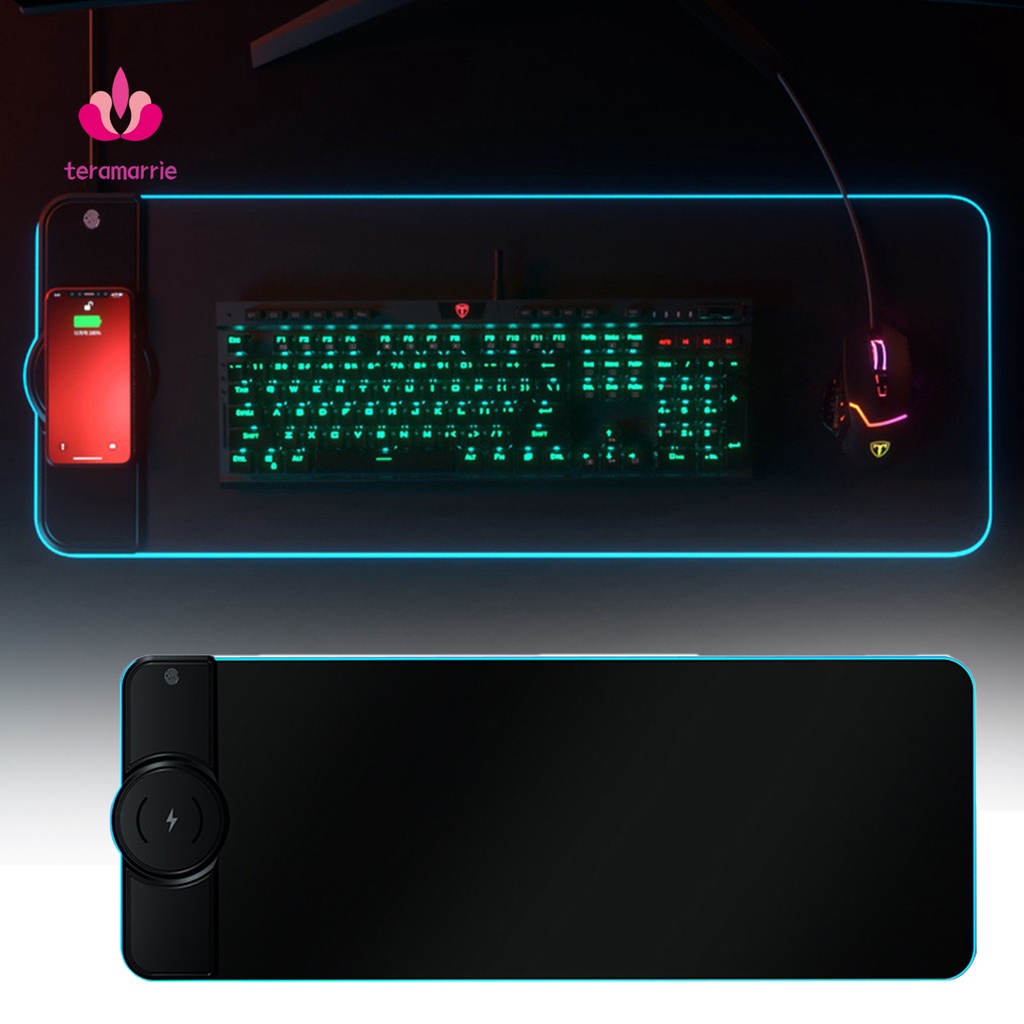 Thảm lót chuột chơi game không dây sạc nhanh 15W RGB K9186