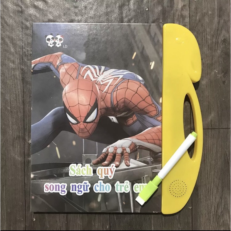 [Tặng bút tô xoá] Sách quý song ngữ Anh Việt bìa Elsa và Spider Man - Sách nói điện tử học Tiếng Anh