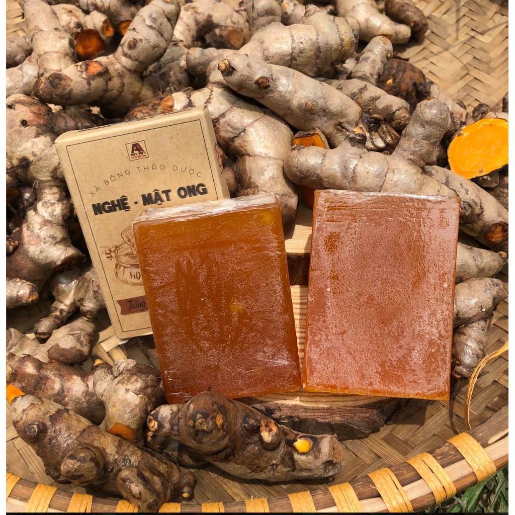 Xà bông nghệ mật ong An An xà bông cục handmade 100% tự nhiên trắng sáng mịn màng