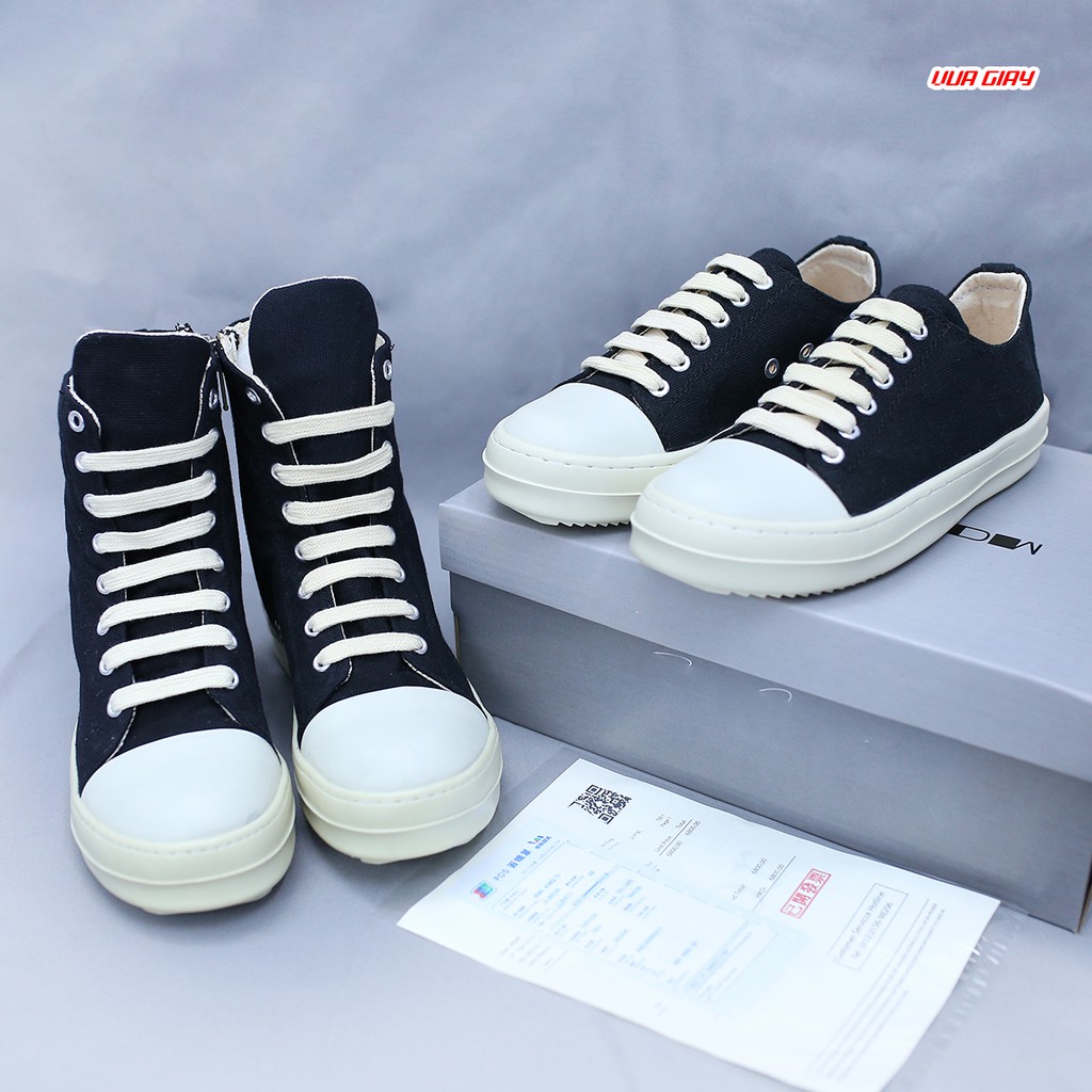 [Mã FAGREEN245 giảm tới 30K đơn 99K] Giày Thể Thao Rick Owen nam Nữ Cổ Cao,Thấp