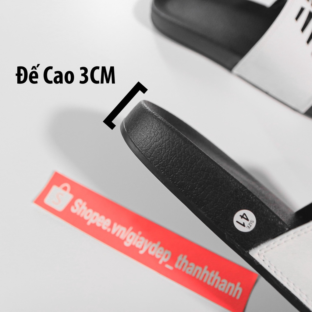 Dép Newbalance NB quai ngang đen trắng