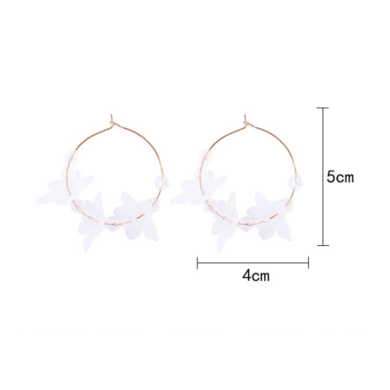 Đôi Khuyên Tai Dáng Dài Đính Cánh Hoa Thanh Lịch