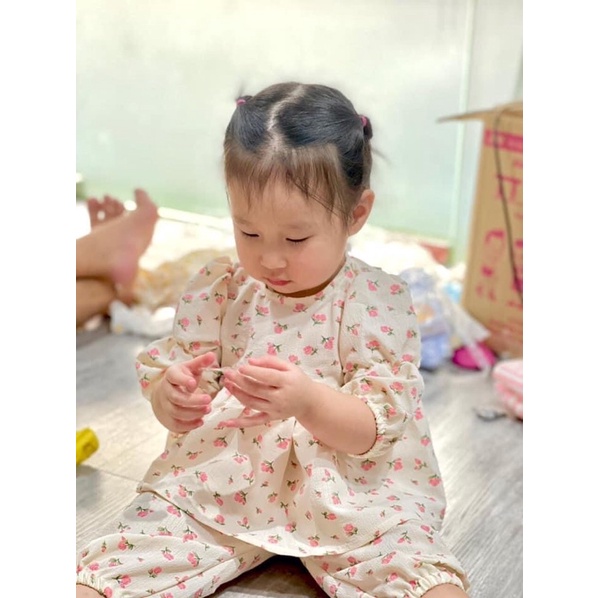 Đồ bộ quần áo thu đông cho bé từ sơ sinh --&gt; 13kg - chất đũi mềm thoáng