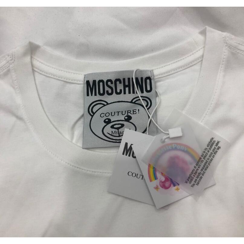 Áo thun cotton tay ngắn in hình MOSCHINO thời trang