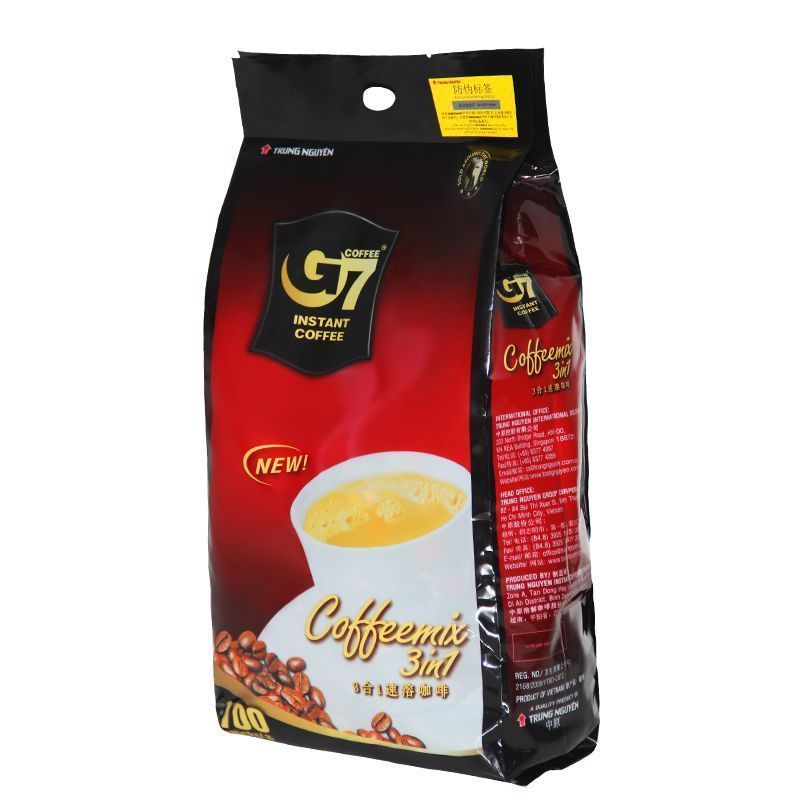 Cà phê bột G7 nhập khẩu Việt Nam 100 túi hòa tan ba trong một hương vị nguyên bản học sinh giải khát giá sỉ