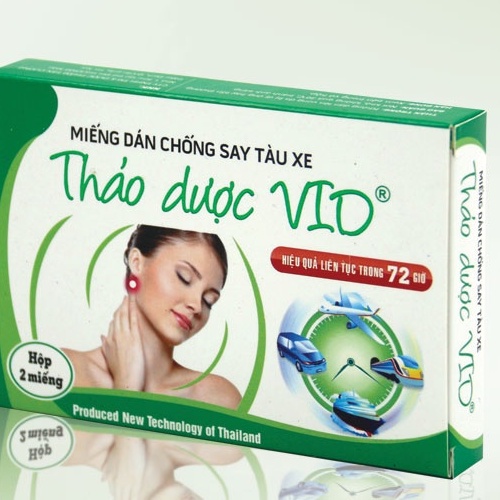 MIẾNG DÁN SAY XE THẢO DƯỢC VIO - Hộp 2 miếng -  DÙNG AN TOÀN CHO TRẺ NHỎ