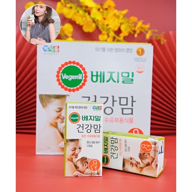 SỮA BẦU BÚ VEGEMIL SỐ 1 HÀN QUỐC (THÙNG 4 LỐC DATE 12/22)