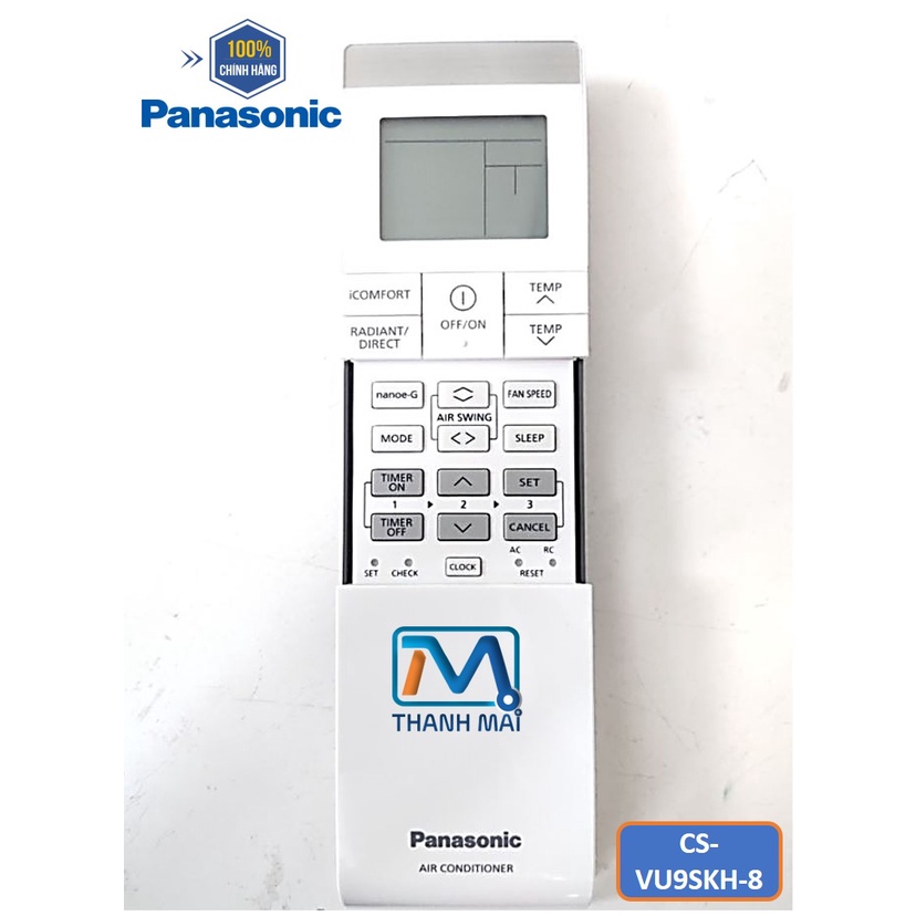 [Mã 44ELSALE2 giảm 7% đơn 300K] [REMOTE CHÍNH HÃNG] Điều Khiển Máy lạnh Panasonic CS-VU9SKH-8