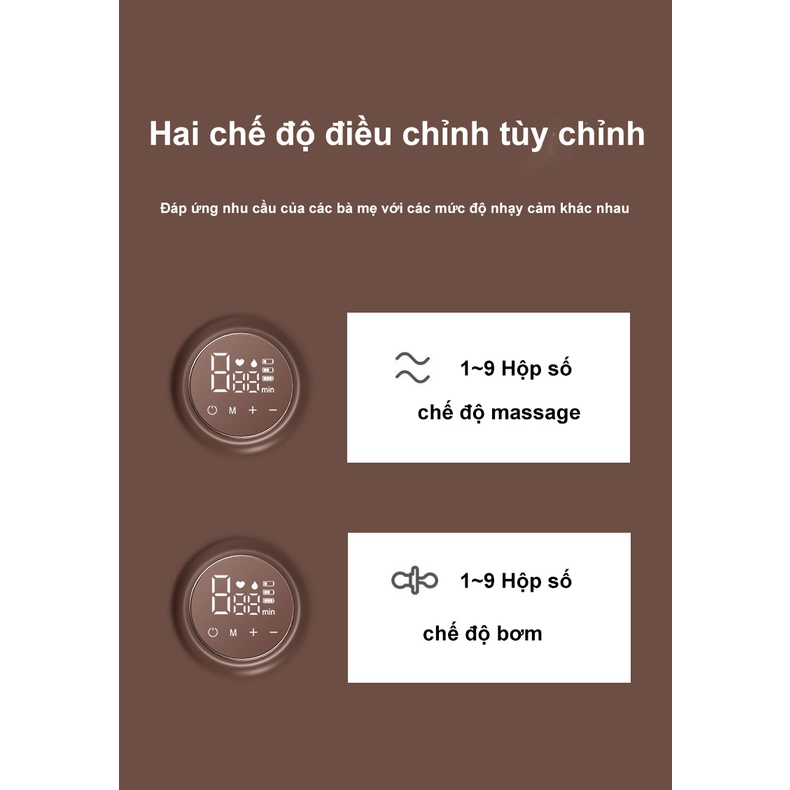 Máy Hút Sữa Thông Minh Miss Baby MZ-608T - Dòng Máy Hút Sữa đôi Không Dây Rảnh Tay Sạc Pin Cao Cấp - Barlow Store