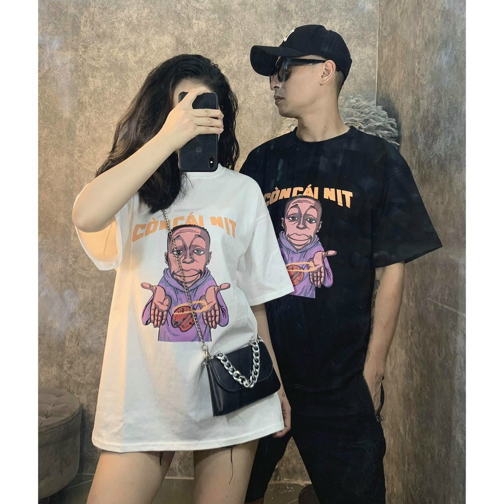 Áo thun nam nữ unisex in chữ CÒN CÁI NỊT  độc lạ cho tuổi teen thích hợp đi chơi mặc nhà
