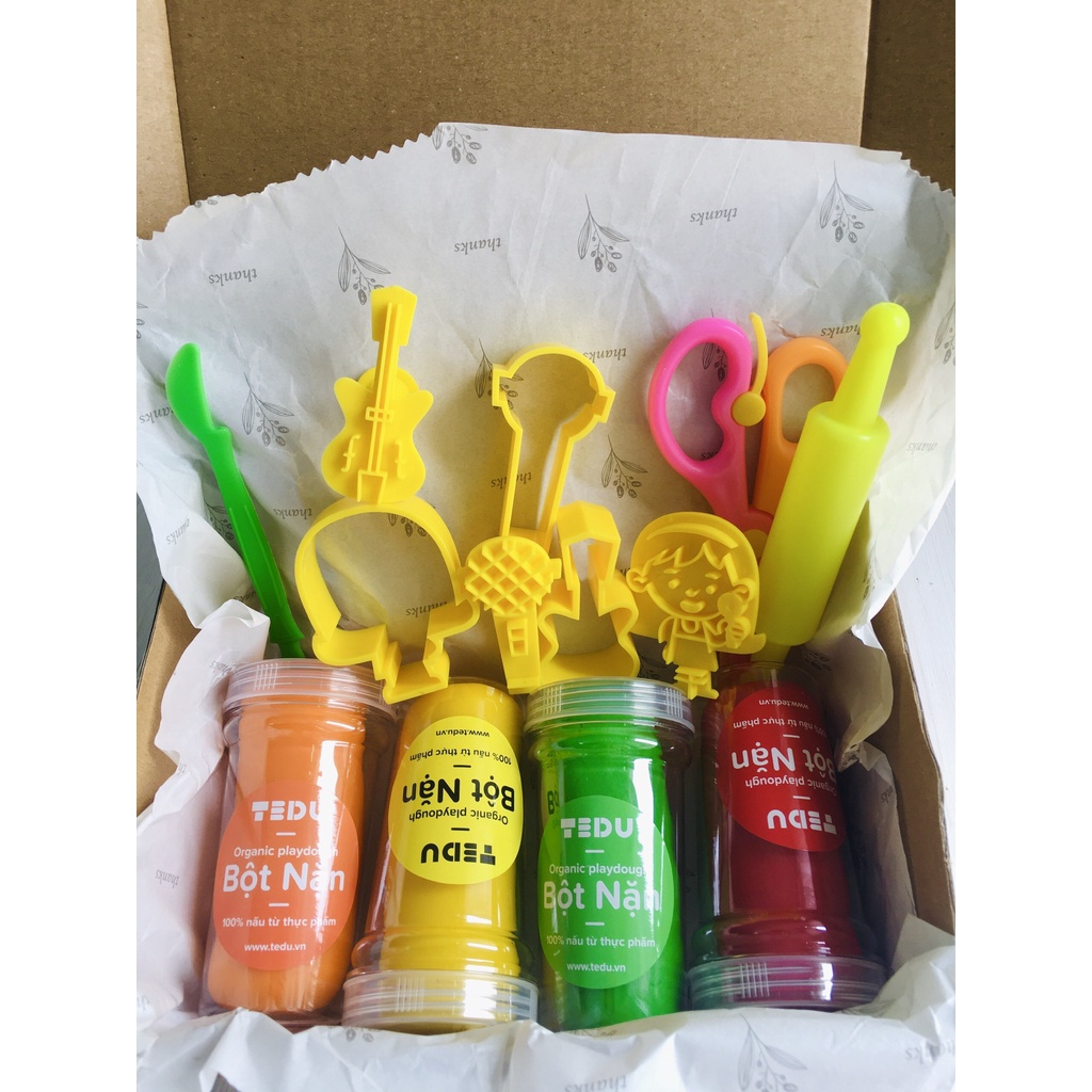 Combo bột nặn đất nặn an toàn TEDU quà tặng 179 - Khuôn chủ đề