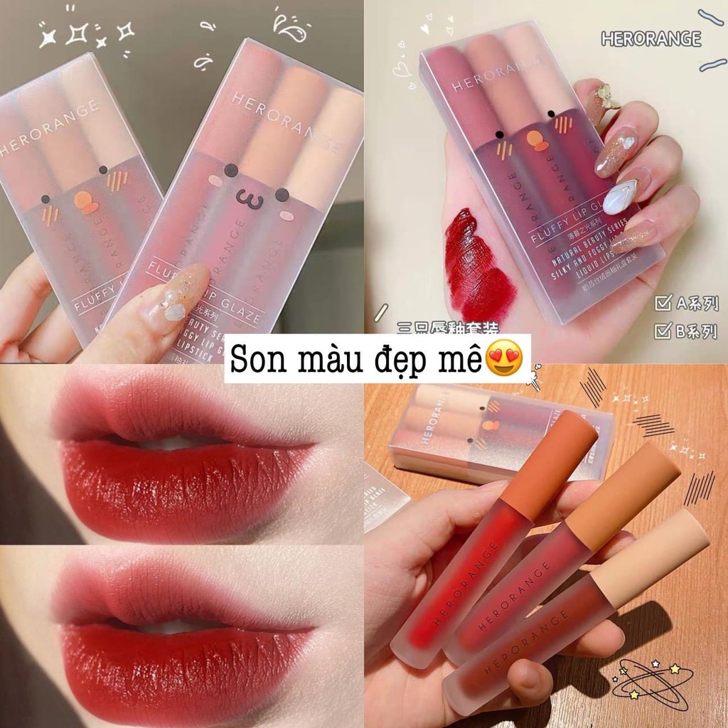 Set 3 thỏi kem lì siêu đẹp Herorange
