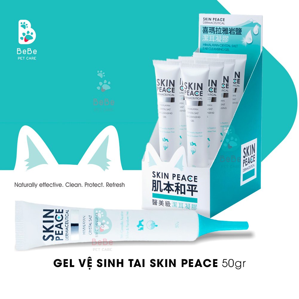 Gel Vệ Sinh Tai Skin Peace Từ Muối Hồng Himalayan Cho Chó Mèo