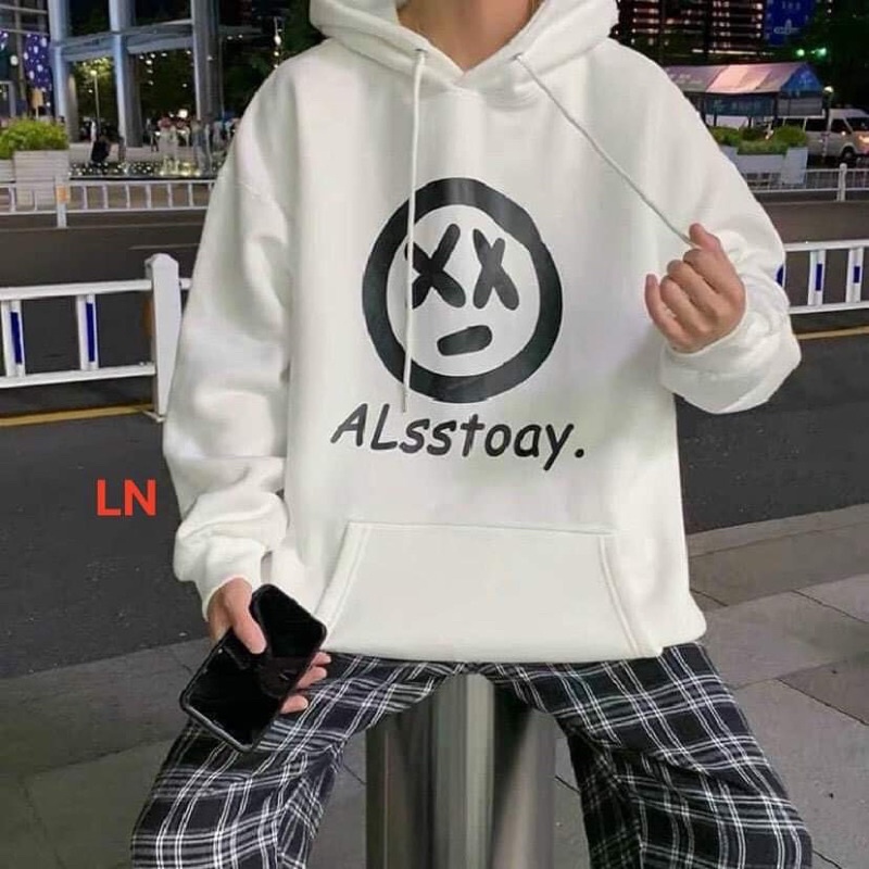 Áo hoodie mặt cười ALSS LN11