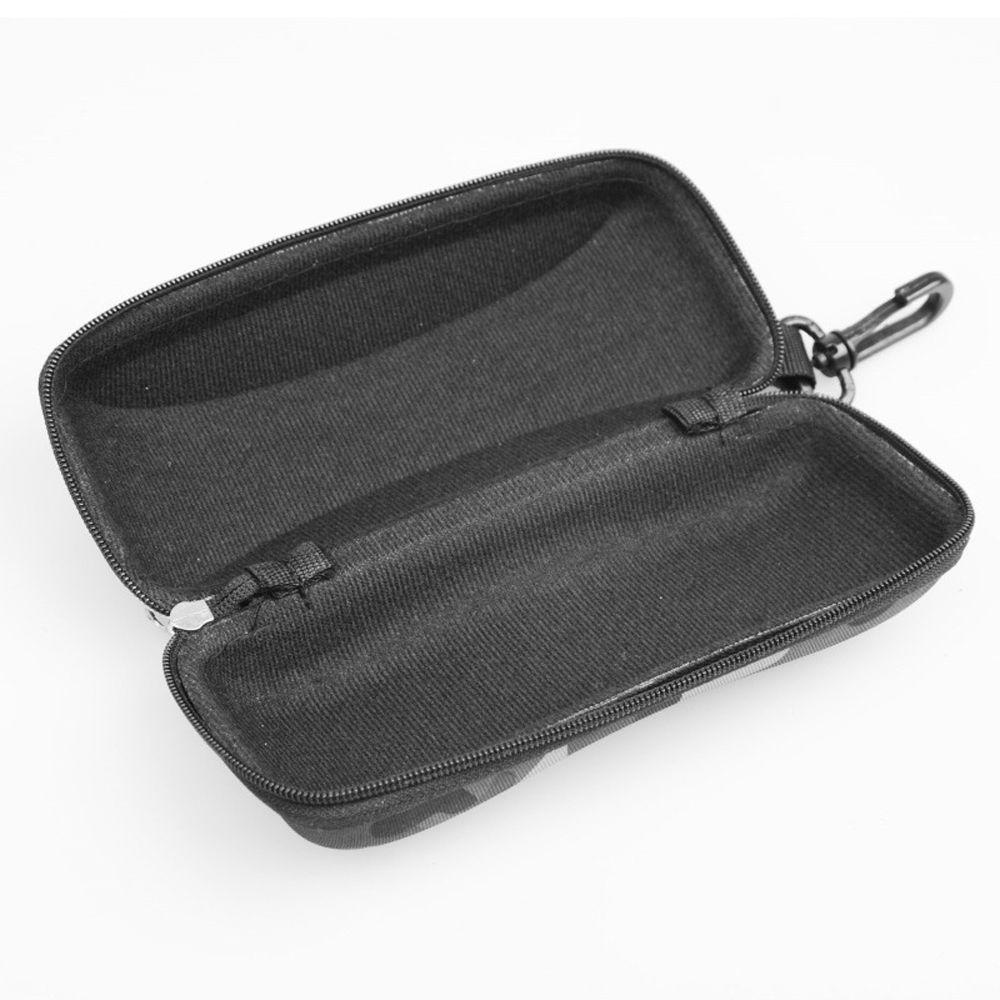 IVORY Hộp Đựng Mắt Kính Họa Tiết Rằn Ri Có Khóa Kéo Thời Trang Unisex Ốp