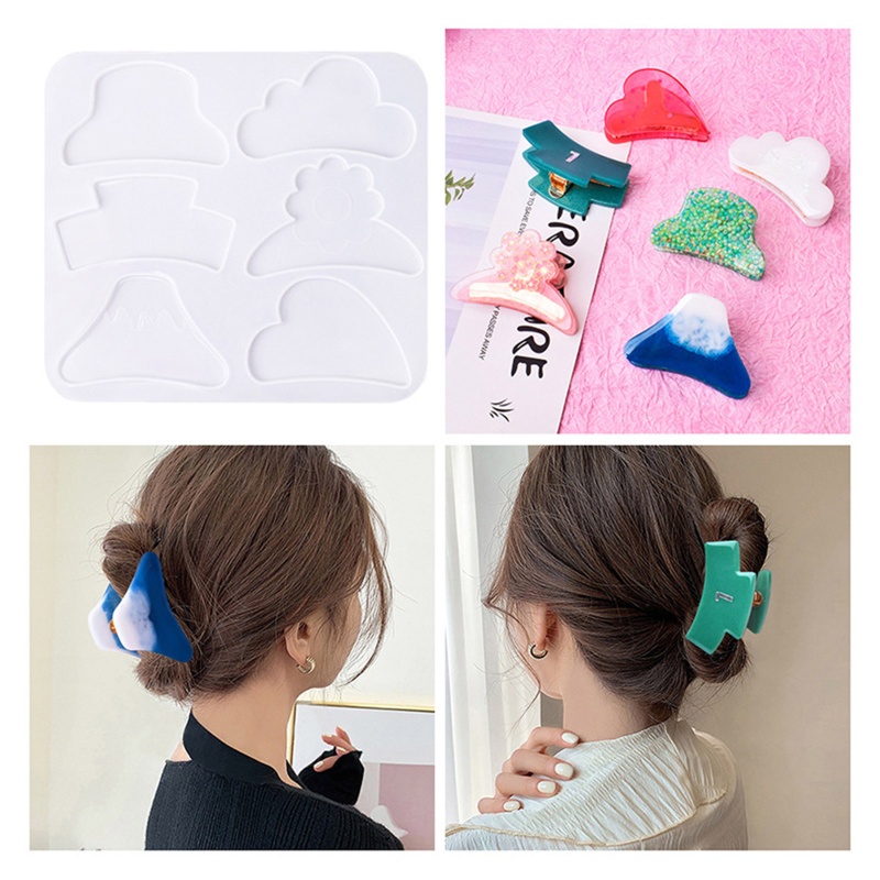 Khuôn Silicone Làm Kẹp Tóc Epoxy UV DIY