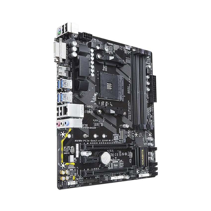 Mainboard GIGABYTE GA-AX370M-DS3H lắp cho CPU AMD. Main GIGABYTE X370M DS3H