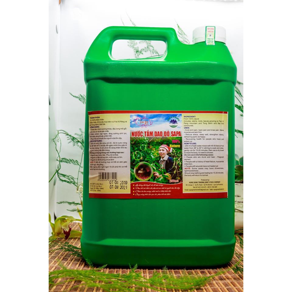 Thuốc tắm sau sinh can 2L -  bài thuốc tắm thảo dược gia truyền của người Dao đỏ 100% từ thiên nhiên